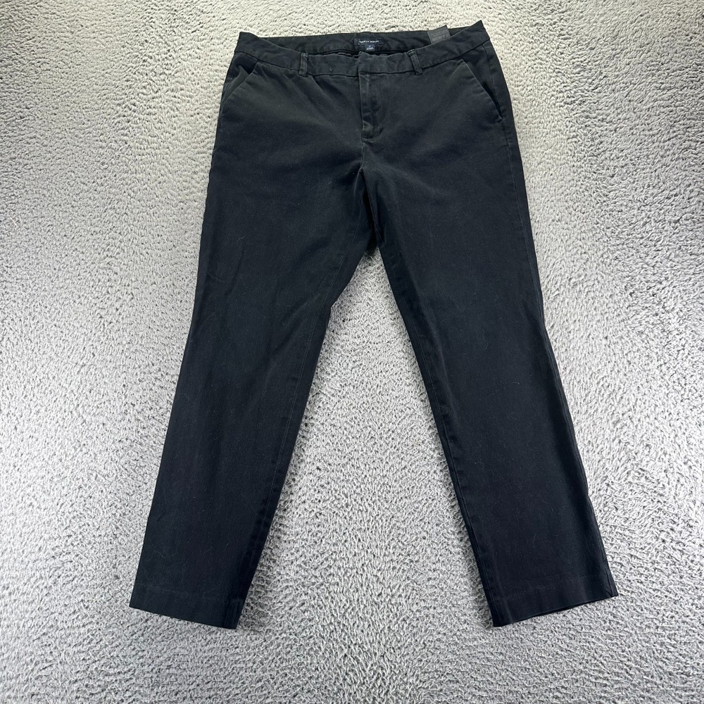 Tommy Hilfiger Pant Womens‎ 12 Black Cotton Chino Straight Preppy Office Career